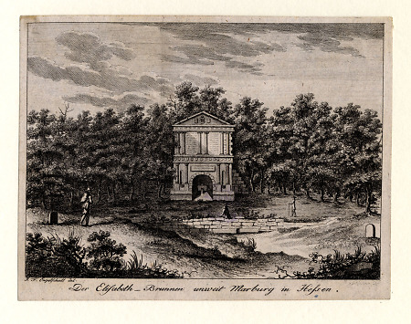 Ansicht des Elisabtehbrunnens nahe Marburg, Ende 18. Jahrhundert