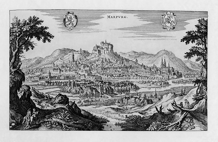 Ansicht von Marburg aus östlicher Richtung, 1646