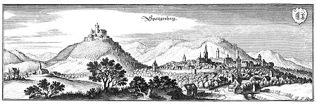 Ansicht von Spangenberg, 1655