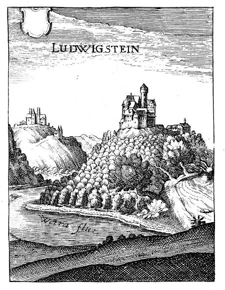 Ansicht der Burg Ludwigstein, 1646