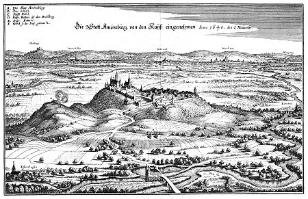 Ansicht von Amöneburg aus nordöstlicher Richtung, 1640