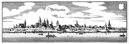 Ansicht von Seligenstadt, 1646