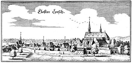 Ansicht des Klosters Lorsch, 1646