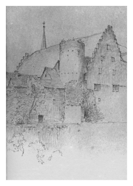 Ansicht von Kellerei und Diebsturm, um 1875