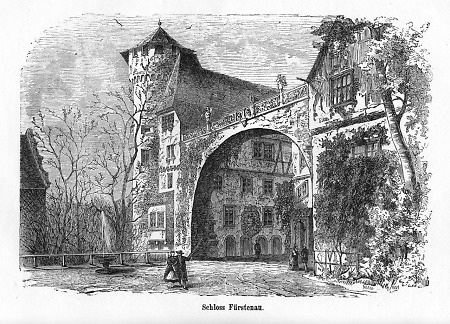 Teilansicht von Schloss Fürstenau, 1877