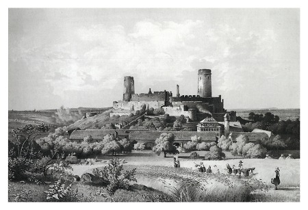 Ruine Münzenberg von Süden, Mitte 19. Jahrhundert