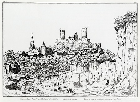 Nordwestansicht von Münzenberg, 1851