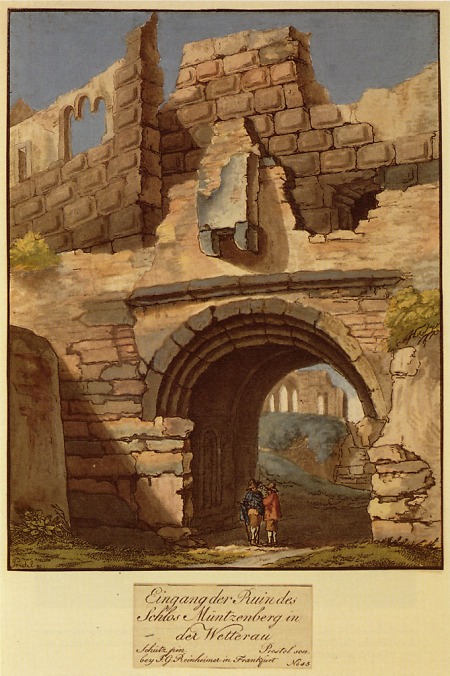 Eingang zur Burgruine, 3. Drittel 18. Jahrhundert