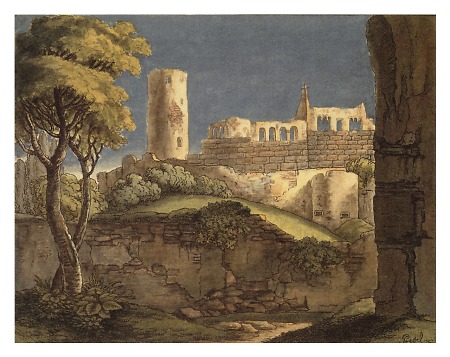 Ansicht der Burgruine Münzenberg, 3. Drittel 18. Jahrhundert