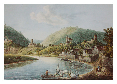 Ansicht von Neckarsteinach, 1816