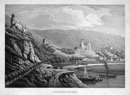 Ansicht von Neckarsteinach, um 1850