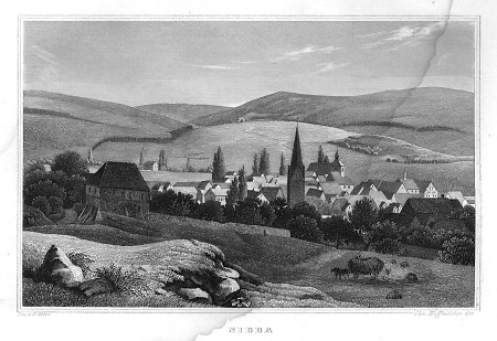 Ansicht von Nidda, 1849