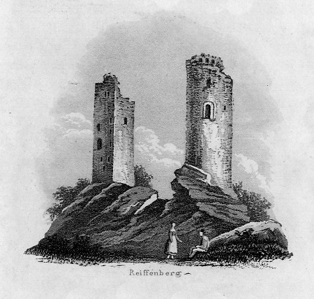 Ansicht der Burg Reifenberg, 1852