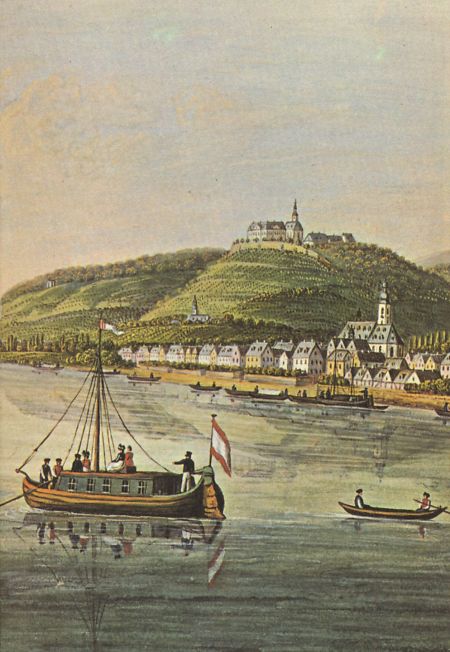 Ansicht von Winkel und Schloss Johannisberg, um 1800
