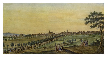 Westansicht von Offenbach, 1786