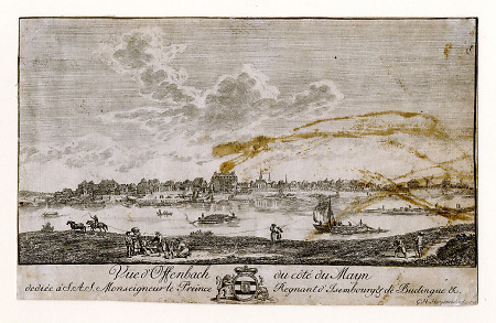 Ansicht von Offenbach von der Mainseite, 1787