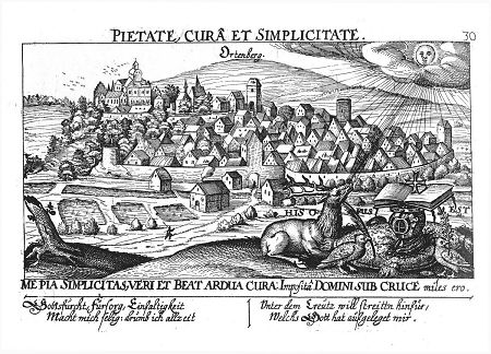 Ansicht von Ortenberg, 1625