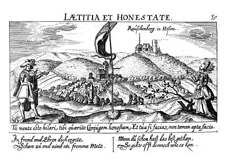 Ansicht von Rauschenberg, 1625
