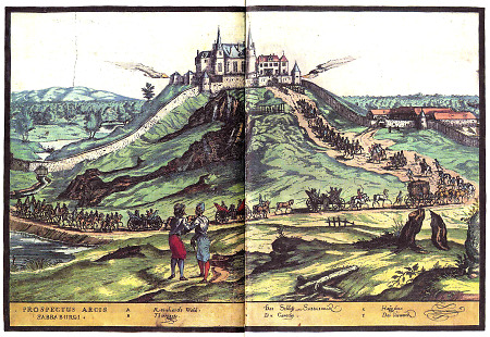 Einzug der englischen Gesandtschaft auf der Sababurg, 1598