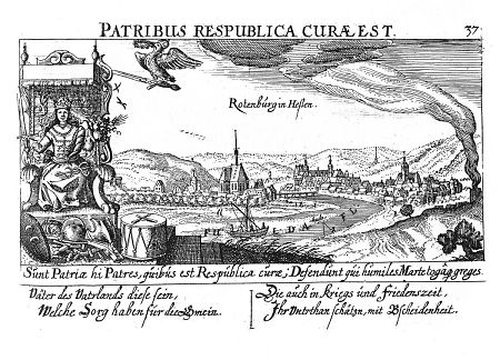 Ansicht von Rotenburg, 1625