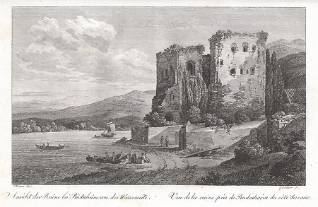 Ansicht der Ruine der Brömserburg, 1806