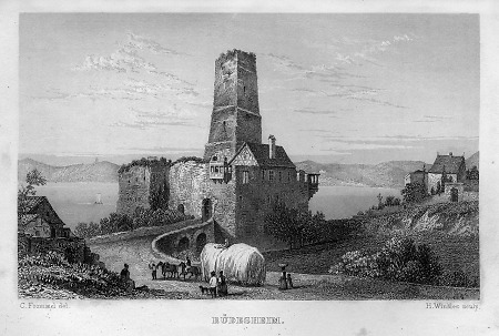 Ansicht der Boosenburg, um 1840