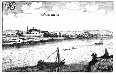 Ansicht von Rüsselsheim, 1646