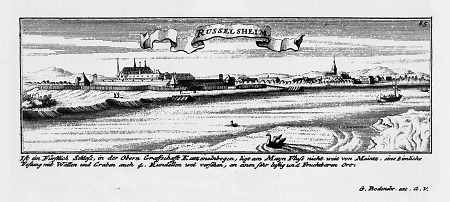 Ansicht von Rüsselsheim, 1721