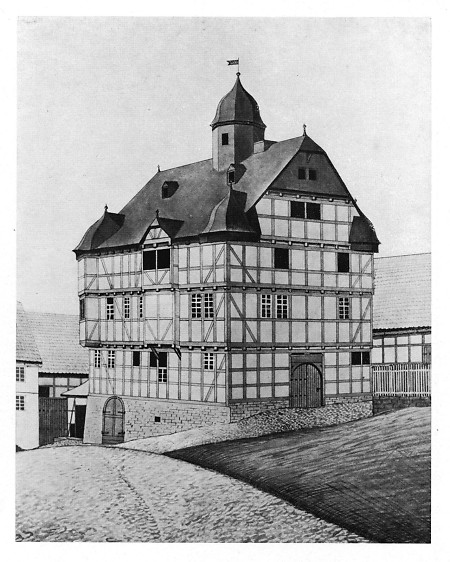 Ansicht des Sachsenberger Rathauses., vor 1889