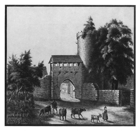 Ansicht des Oberen/Korbacher Tors, 1835