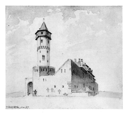 Ansicht der Sachsenhäuser Warte, 1857