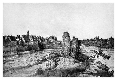 Ansicht von der alten Brücke nach Westen, 1859