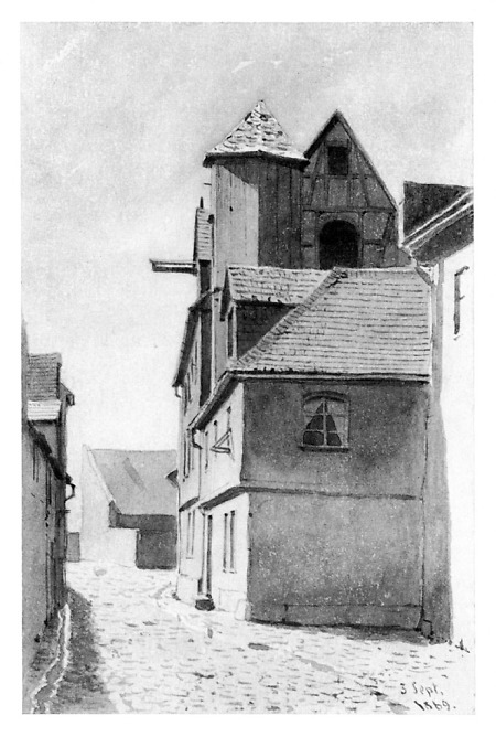 Ansicht des Hauses Klappergasse 8, 1869