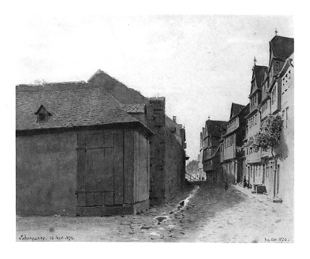 Blick in die Löhergasse, 1874