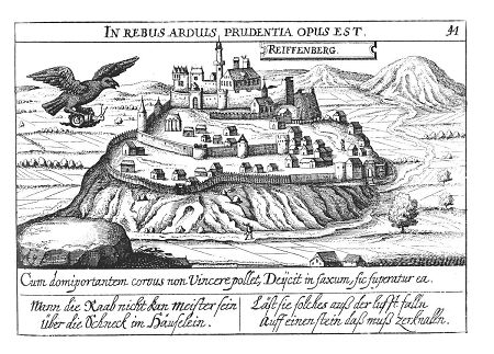 Ansicht der Burg Reifenberg, 1629