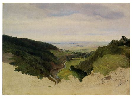 Blick auf die Rheinebene bei Jugenheim, vor 1846
