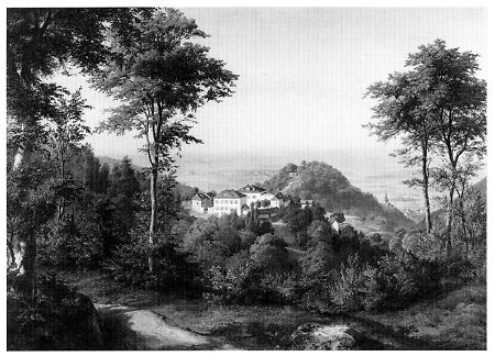 Ansicht des Schlosses Heiligenberg, um 1847