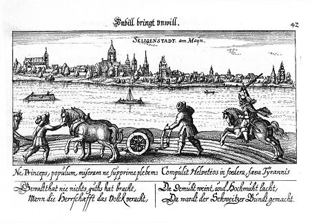 Ansicht von Seligenstadt, 1626