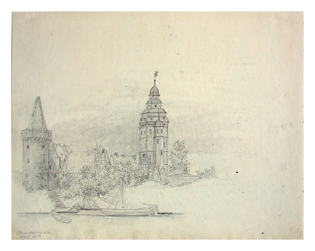 Ansicht des Steinheimer Turms, 1850