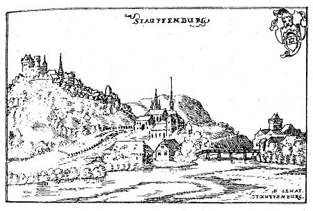 Ansicht von Staufenberg von Westen, 1605