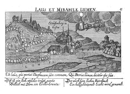 Ansicht von Staufenberg von Westen, 1625