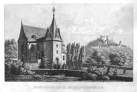 Ansicht des Kirchbergs nahe Staufenberg, 1853