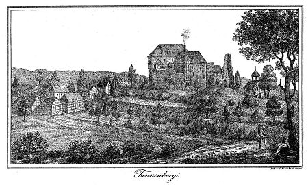 Ansicht der Burg Tannenberg, 1836