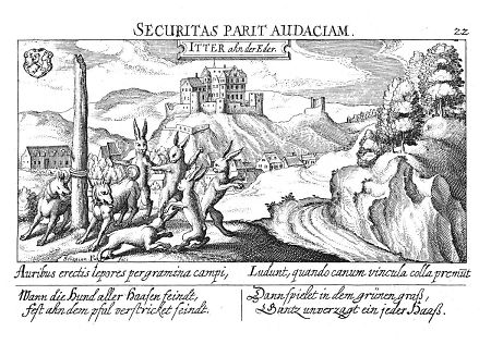 Ansicht von der Itterburg, 1628