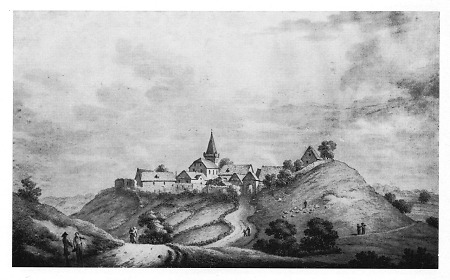 Blick von der Burg auf Waldeck, um 1800