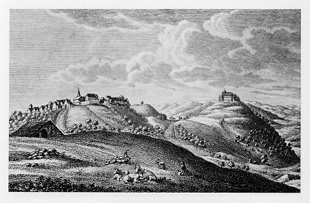 Ansicht von Stadt und Burg Waldeck, 1824