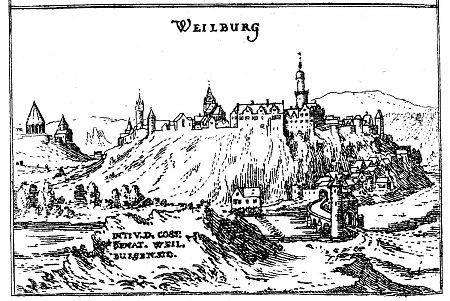Ansicht von Weilburg, 1605