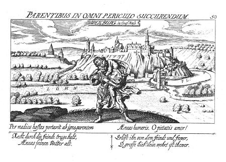 Ansicht von Weilburg, 1628