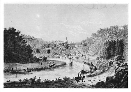 Südansicht von Weilburg, um 1850