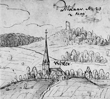 Ansicht von Mellnau und Wetter, 1632